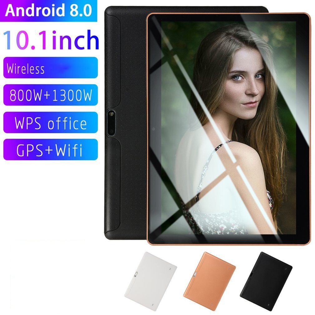 10.1 pollici IPS Dello Schermo di Android 8.0 Ten-core Tablet PC 1GB + 8GB Dual Slot Per Schede SIM 3G Chiamata di Telefono Con Il GPS FM (US EU UK AU)