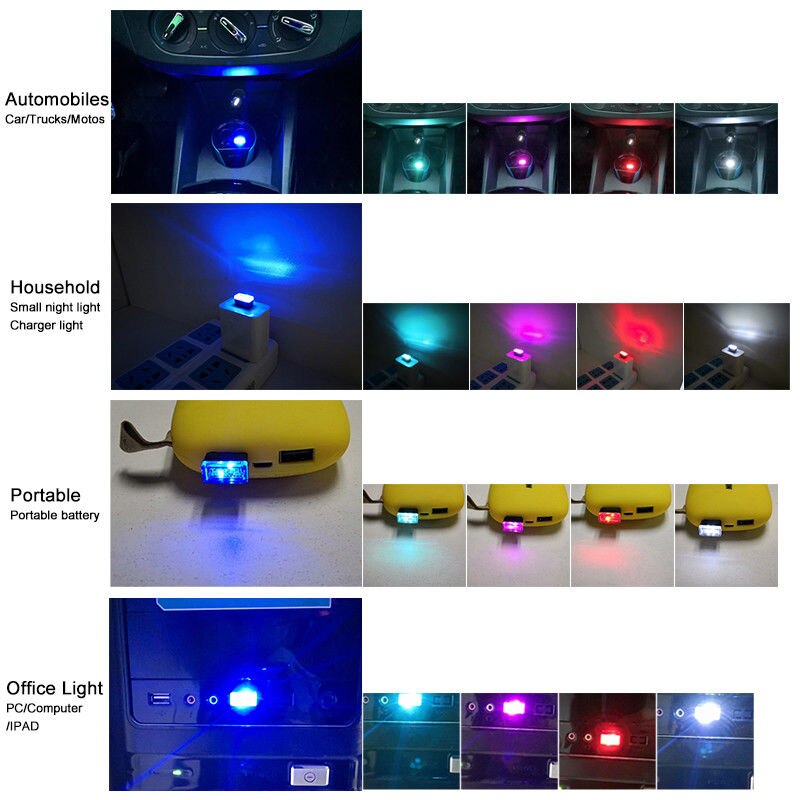 Auto Mini Usb Light Flexibele Neon Ambient Led Light Car Sfeer Auto Decoratieve Lamp Auto Interieur Licht Accessoires