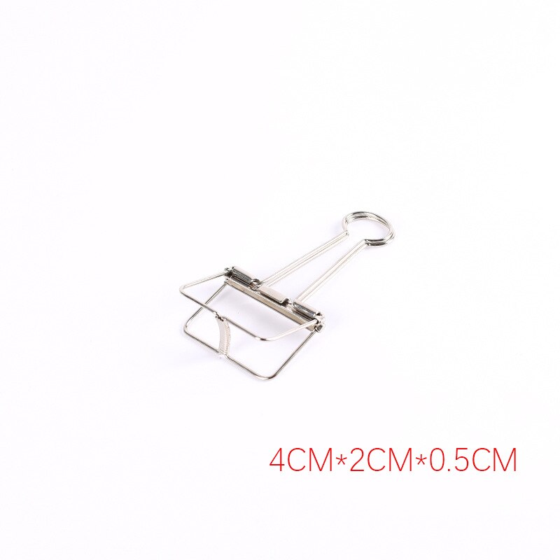 Cute Kawaii Colorful Metal Paper Clips Binder Clip For Photo Message Ticket File Office School Supplies Clips Korean Stationery: Trumpet - silver