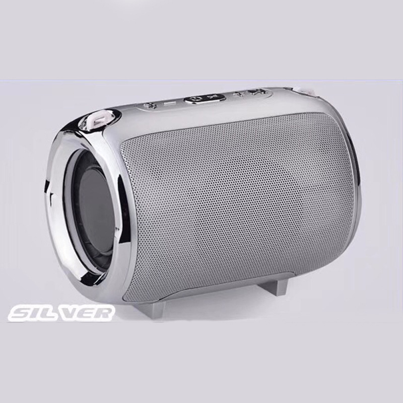 S518 muziek mini subwoofer plug-in card draadloze bluetooth speaker met radio functie: Silver