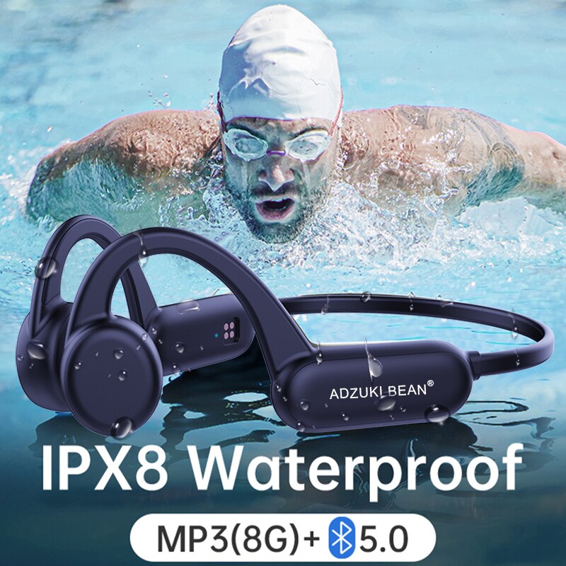 Knochen Leitung Bluetooth Kopfhörer Schwimmen IPX8 Kopfhörer Mit Mic Drahtlose Sport IPX4 Wasserdichte Kopfhörer für Iphone Xiaomi