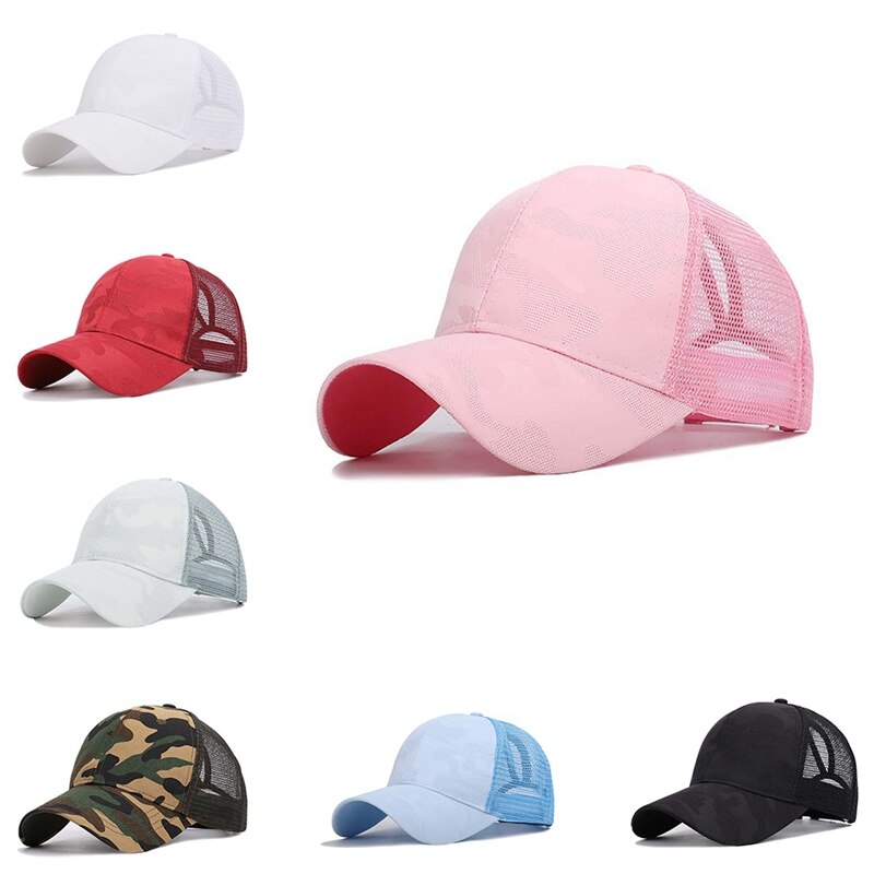 Paardenstaart tennispet dames meisje verstelbare ademende zomer effen snapback katoenen hoeden casual sportpetten
