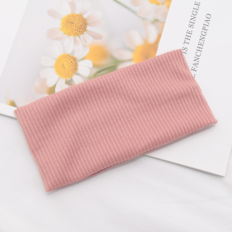 Diadema ancha Lisa para mujer, banda elástica para el pelo, Aro para maquillaje, Yoga, Vintag, envoltura para la cabeza, peinados, accesorios para el cabello de: Gris rosáceo pálido
