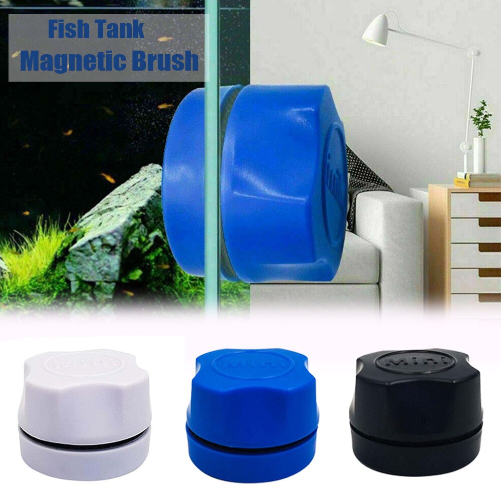 Fish Tank Scrubber Magnetic Brush Cleaner Cleaning Glass Algae Aquarium Magnet Plastic Window Glass Wiper Brush