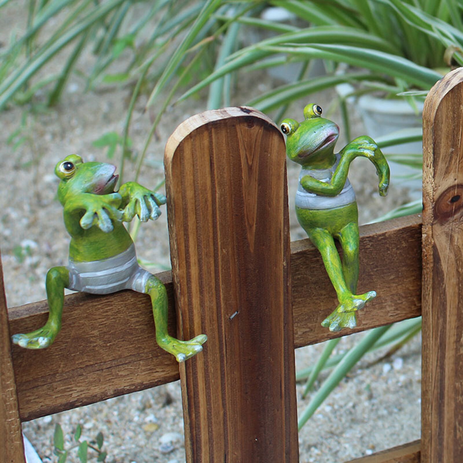 4 pièces/ensemble escalade grenouilles bonsaï décoratif accrocher en plein air jardin pot de fleurs décor pour maison bureau jardin décor ornement