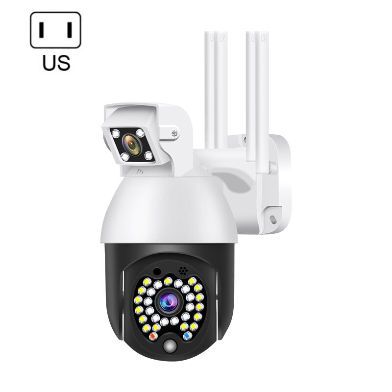 1pc Più Nuovo 1080P WIFI IP PTZ Macchina Fotografica Senza Fili Dual Lens CCTV di Sicurezza Esterna Cam 29 Pcs Notturna di IR HA CONDOTTO LA Luce: WHITE