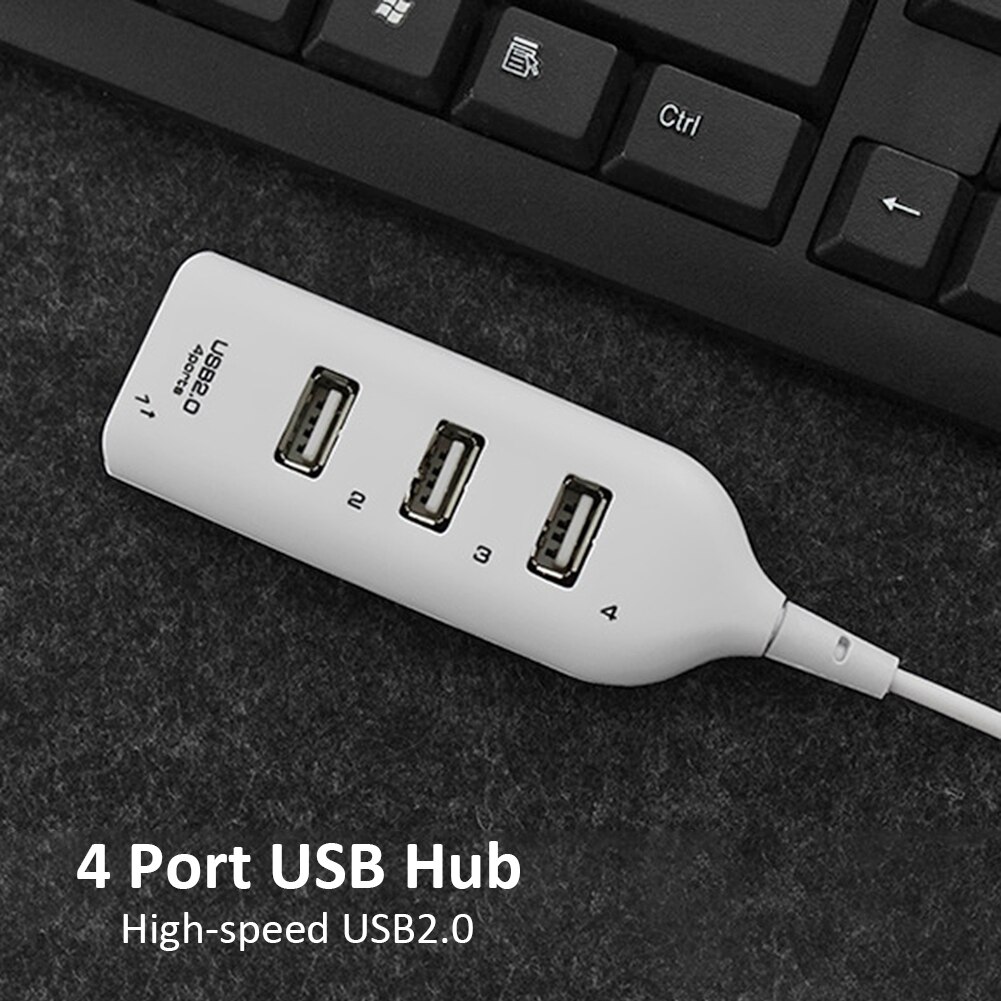 Usb Hub 5Mbps High Speed Multi Usb 2.0 Adapter Expander Duurzaam Praktische Multi-Functionele 4 Poort Computer Splitter