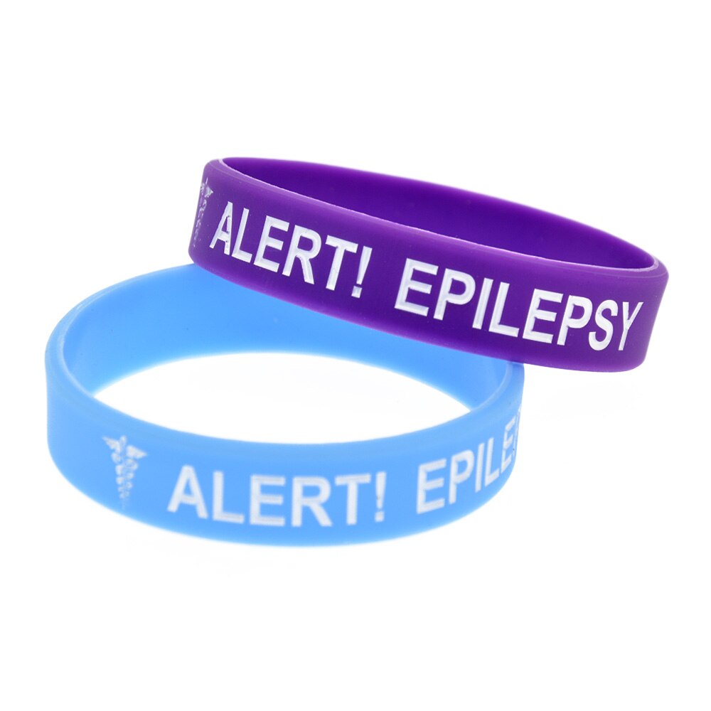 Obh 50Pcs Alert Epilepsie Siliconen Armband In Kids Maat 4 Kleuren