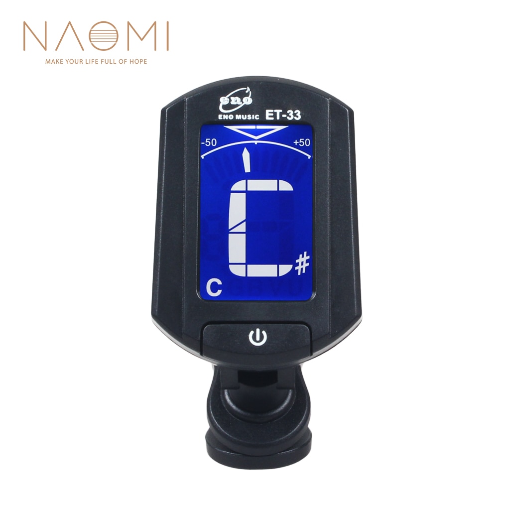 Accordeur de guitare NAOMI ENO ET-33 Mini accordeur LCD numérique clipsable pour guitare chromatique basse violon ukulélé pièces et accessoires de guitare