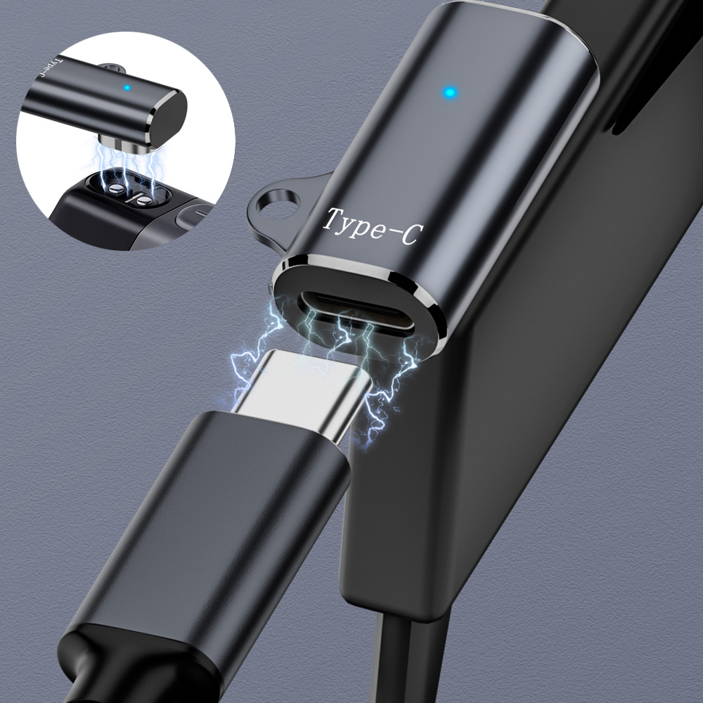 Magnetische oplader Type-C oplaadadapter voor After Shokz AS800 S810 AS803 OpenRun Pro Mini OpenComm beengeleidingshoofdtelefoon