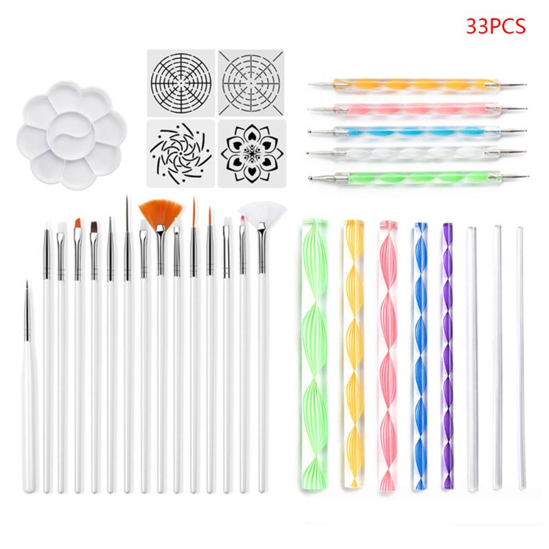 40pcs/set Mandala Dotting Tools for DIY Painting Rock Pottery Stencil Template X7YD: 28