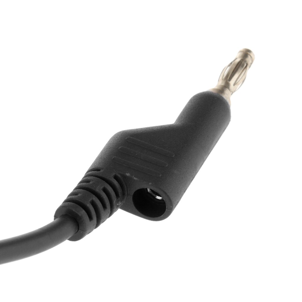 Koper 25A 4Mm Banaan Plug Multimeter Test Cable Lead Cord + Alligator Clip Zwart