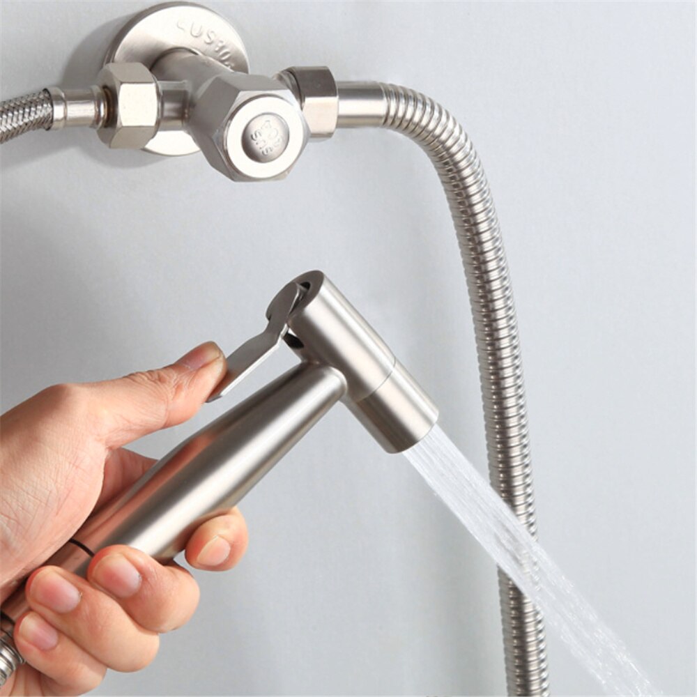 Rączka bidetowa końcówki do bidetu toaleta ręczna Spray Bidet ze stali nierdzewnej Bidet rączka bidetowa samoczyszcząca się prysznic do łazienki