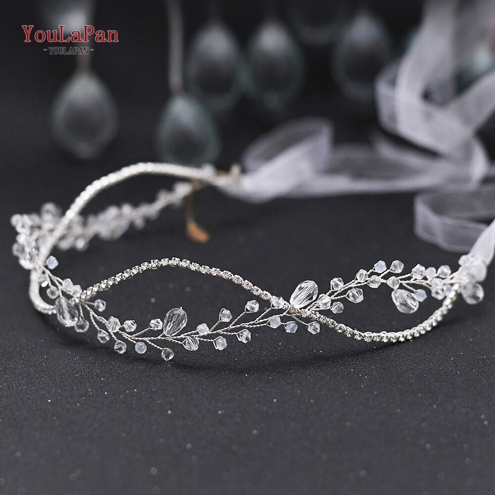 YouLaPan SH93 Kristall Gürtel für Hochzeit Kleid Gürtel Elfenbein Blume Hochzeit Kleid Schärpe Gürtel Silber Gürtel für Frauen Taille Band