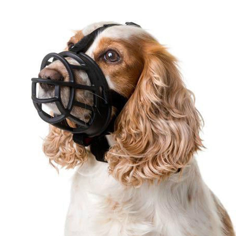 Muselière en caoutchouc souple pour chien, panier en Silicone pour toutes les tailles, ajustable, empêche les aboiements, permet de boire