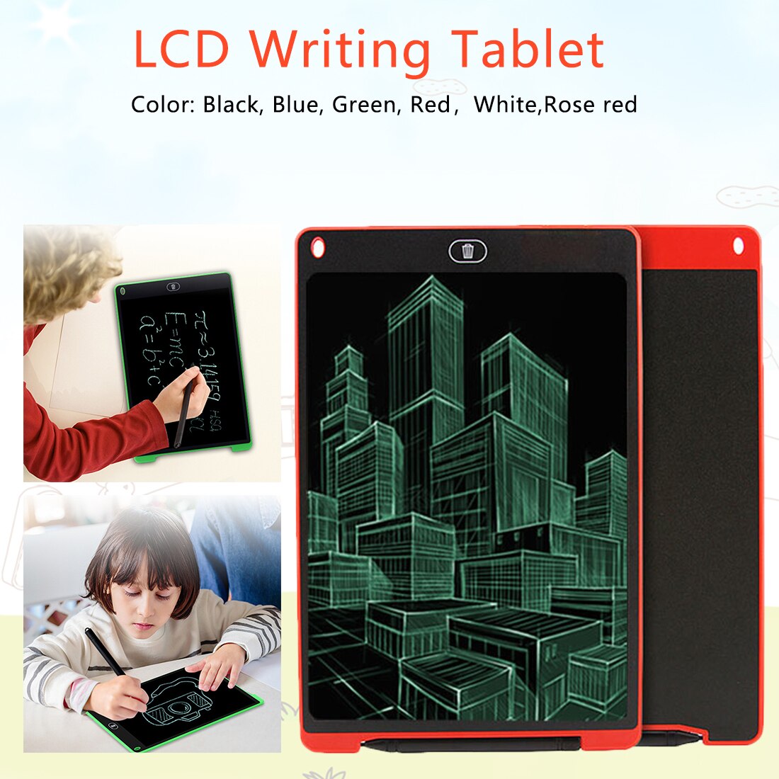 12-Inch LCD Drawing Tablet - Digital Handwriting Pad for Kids & Home - USB Graphics Tablet