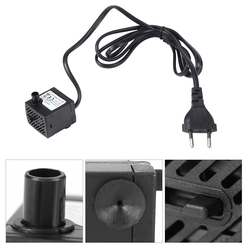 AC 220V 3W EU Plug Submersible Water Pump Aquarium Fountain Air Fish Pond Tank 1pcs