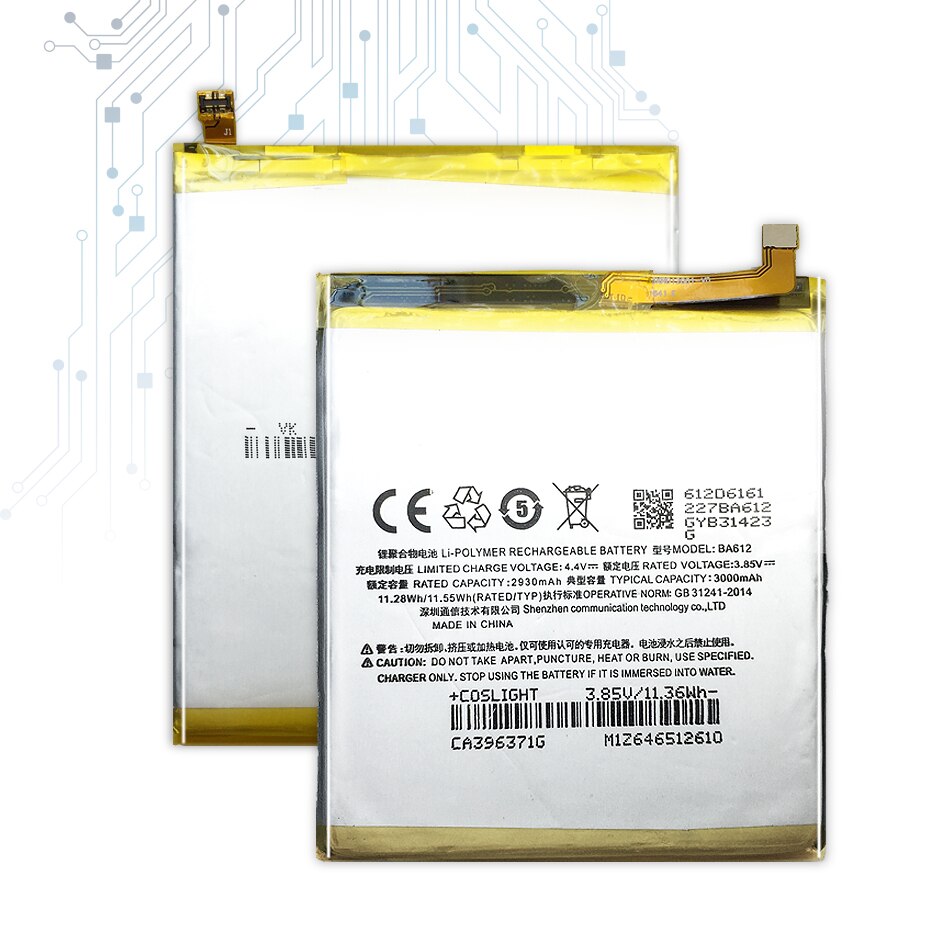 3000mAh BA612 Batterie Batteria Batterij Für Meizu 5S M5S M612Q M612M praktisch Batterie Mit Verfolgung anzahl