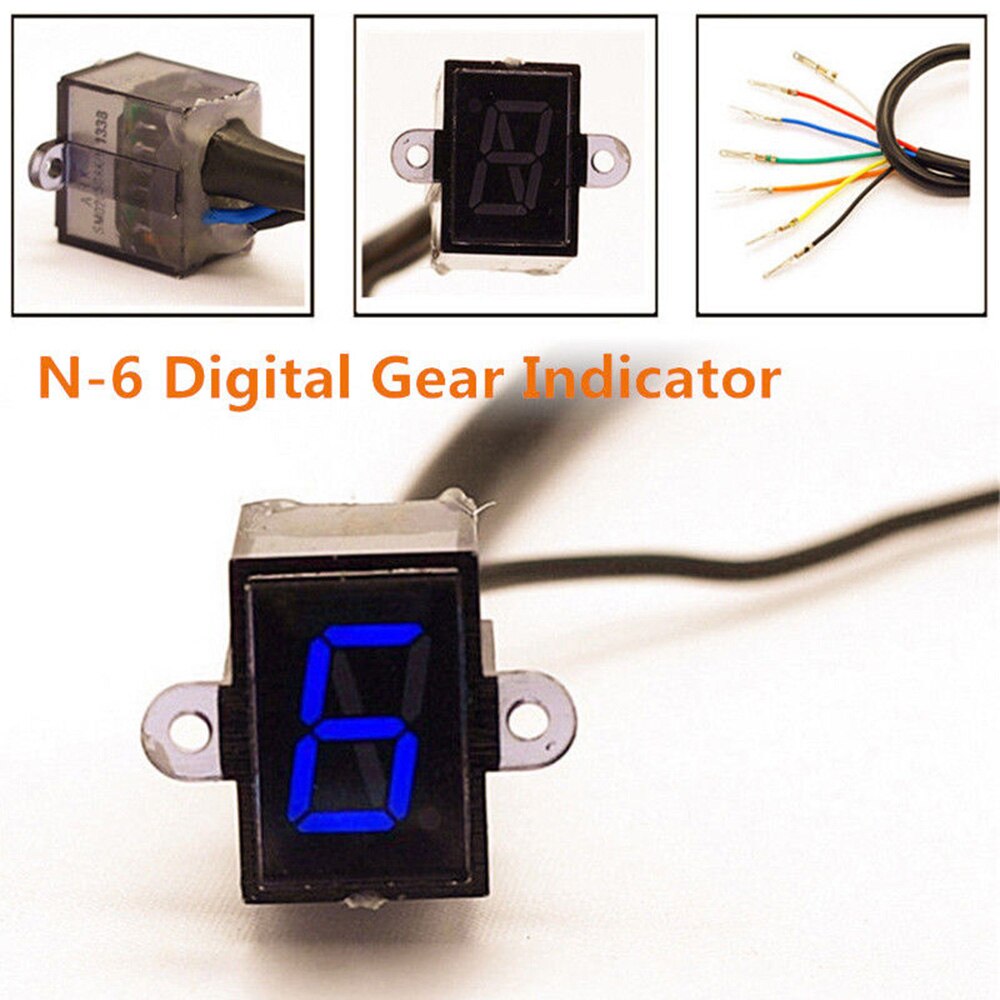 Universele Motorcycle Gear Indicator Led Blauwe He... Grandado