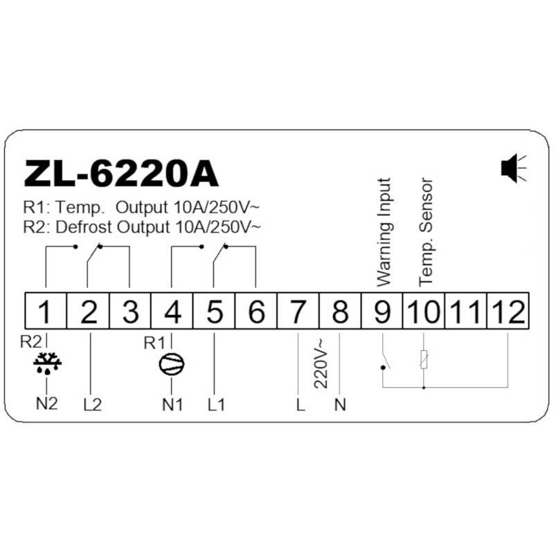 LILYTECH ZL-6220A Digital Temperature Controller Thermostat Economical Cold Storage Controller
