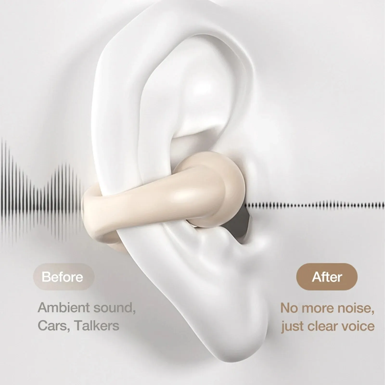 Pendientes auriculares inalámbricos Bluetooth 5,3 auriculares de oído abierto conducción de aire para deporte correr auriculares de uso indoloro