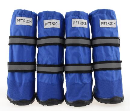 Buty dla psa wodoodporne antypoślizgowe bandaże odblaskowe zimowe stopy dla psa wiatroszczelne buty outdoorowe dla średnich duże psy Labrador: Blue / S
