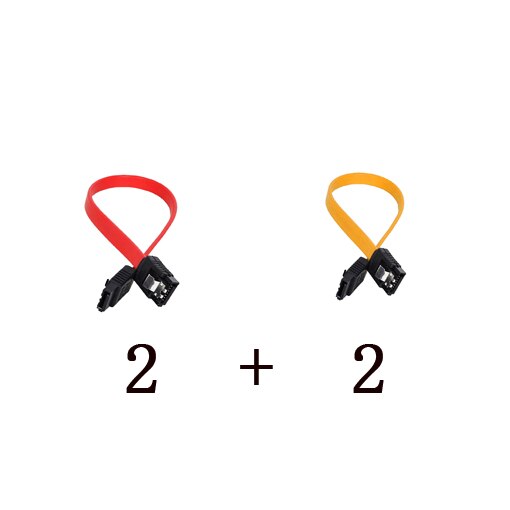 1/4PCS SATA II SATA 2 SATA 2.0 Data Cable 3GB/S Straight Hard Drive Cable SATA To SATA 45cm: 4pcs 03