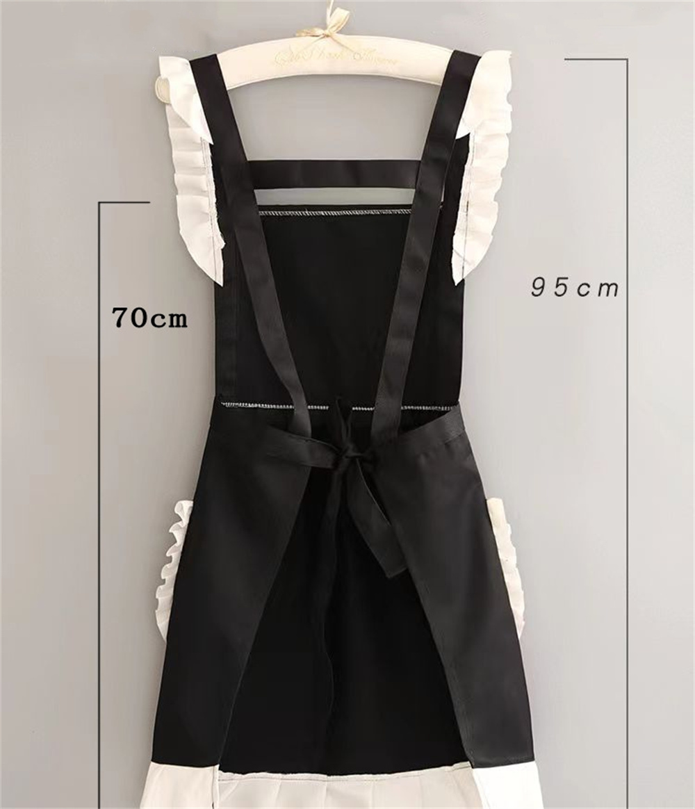 Delantal japonés para mujer, vestido de mucama con pretina, ropa de trabajo para restaurante y cocina, monos de café