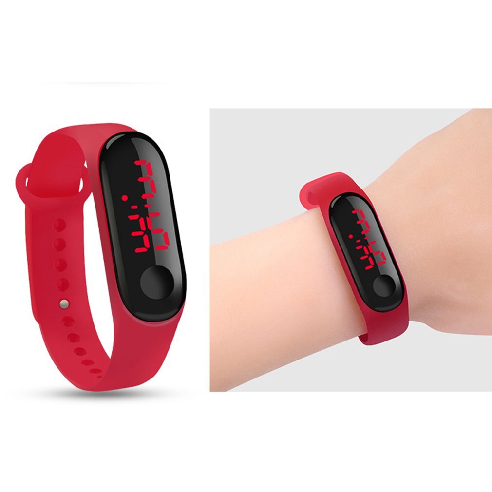 Reloj sencillo con anillo de mano para mujer, Reloj electrónico Led a la deportiva, Reloj deportivo para mujer, , relojes para hombre