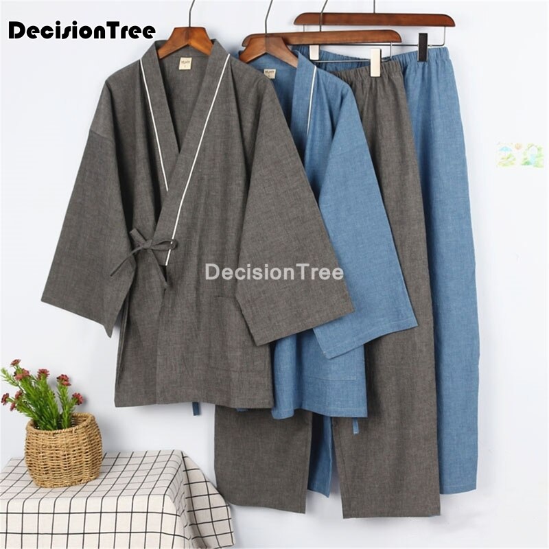 2022 pyjamas men sleepwear japanese kimono pajamas sets shorts homewear bathrobe loose bathrobes v-neck kimono pijama