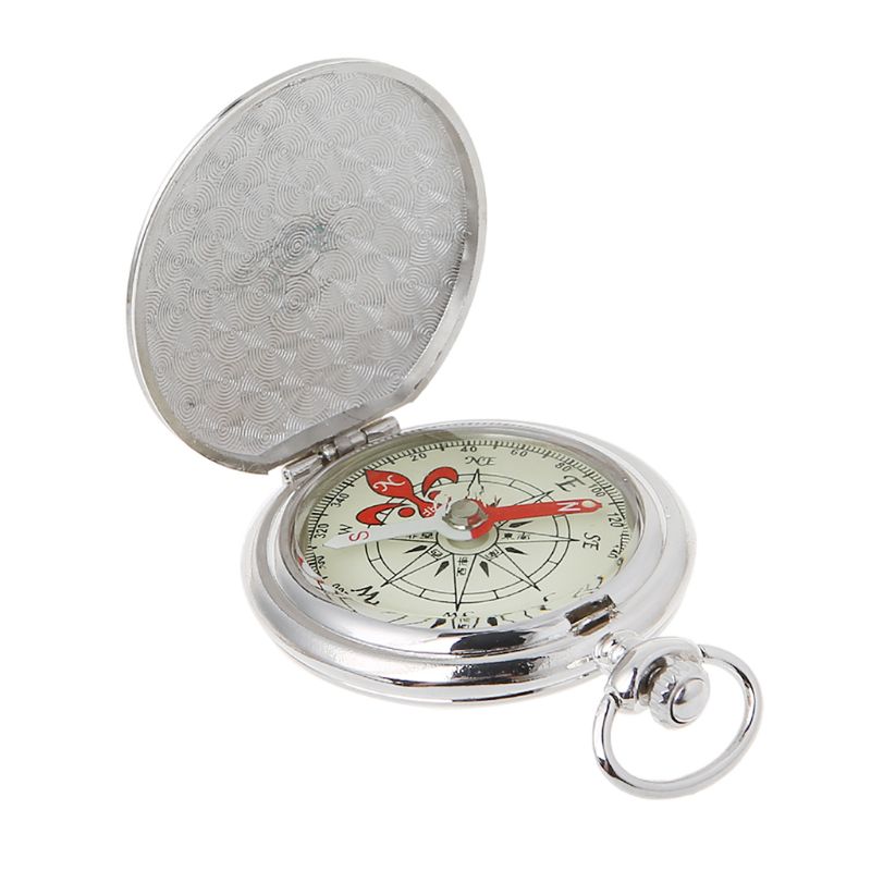 Pocket Watch Flip Compass Portable Hiking Navigation Compass Luminous In The Dark Navigation Car Compass Keychain Y51D