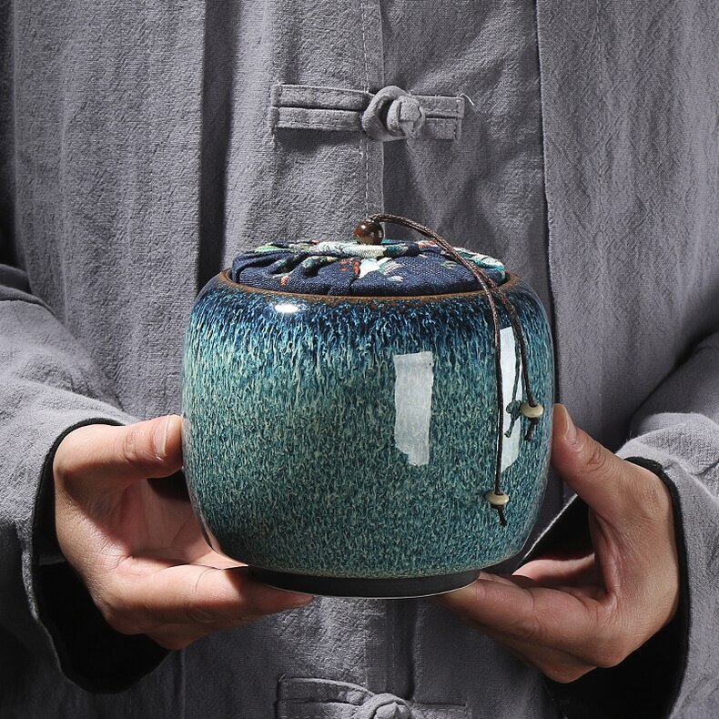 JIA-GUI luo cerâmica caixa de chá caixa de armazenamento frutas secas café feijão tanque de armazenamento cerâmica jar vasilha conjunto recipiente d114