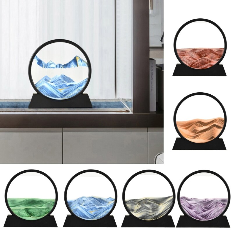 Moving Zee Sandscape 3D Zand Art Foto Glas Deep Motion Display 12&quot;