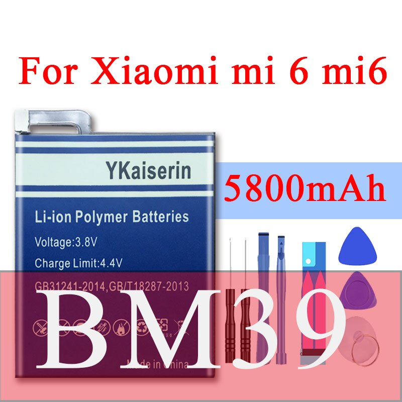 Für Xiaomi Telefon Batterie BM22 Für Xiao mi 5 6 4C 5X mi6 mi5 mi4c mi5X Redmi Hinweis 5A/5A Profi BM35 BM39 BN31 Ersatz Batterien: BM39  mi 6 mi6