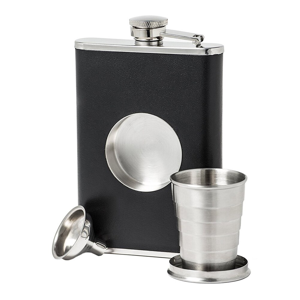 Portable Stainless Steel Hip Flask Folding Telescopic Shot Flask Wine Carrier Container Workable