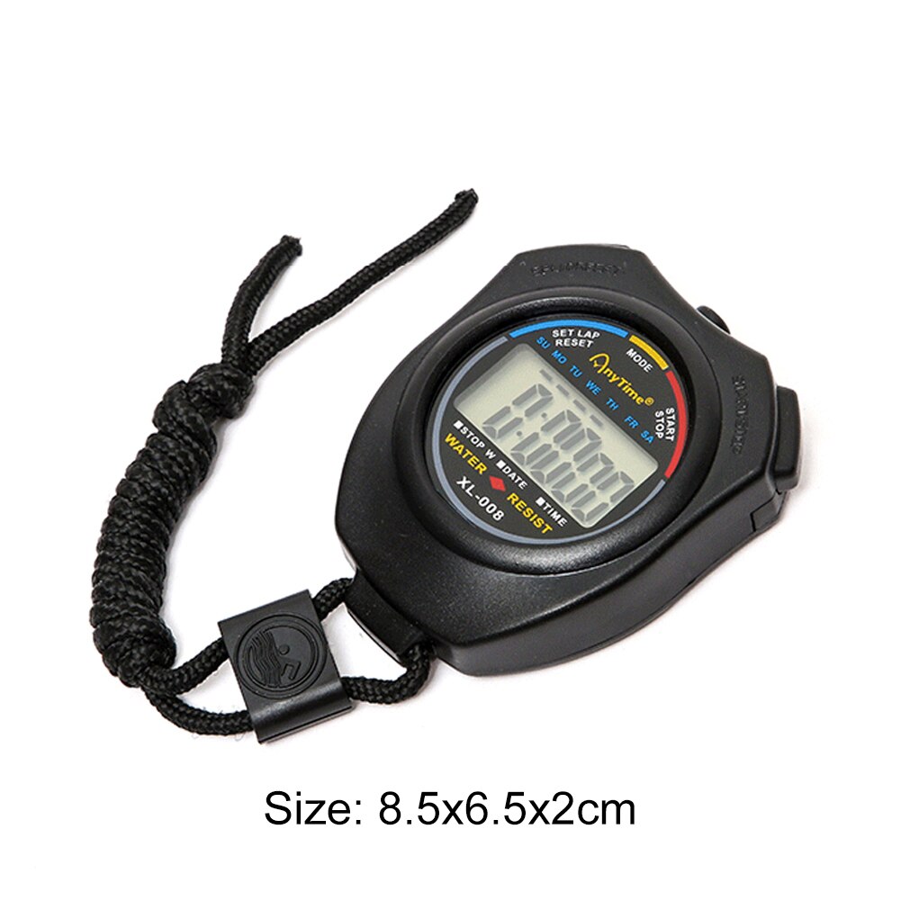 Multi Digital Sports Stopwatch Timer ABS Handheld Electronic Timer Stop Watch with String Dual Channel Chronograph Sports Timer