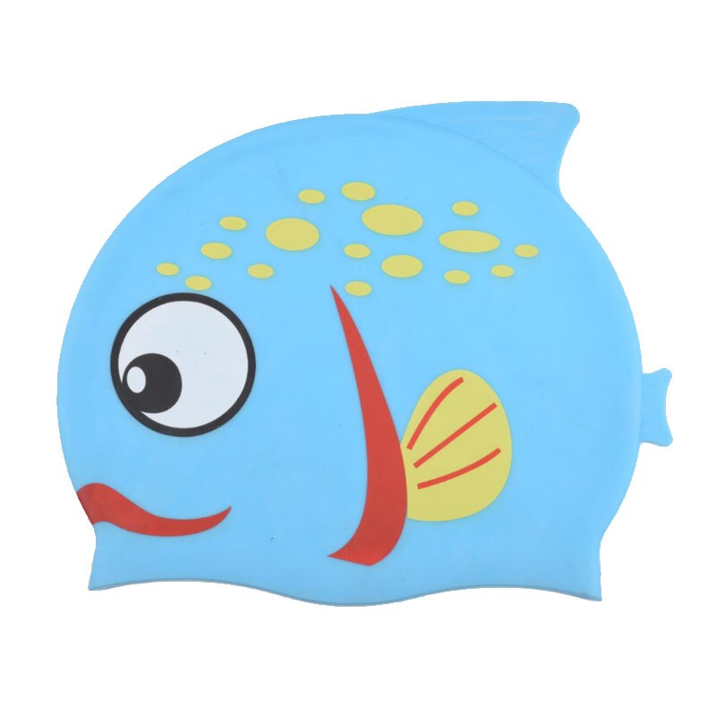 Gorros de natación para niños y niñas, de silicona, impermeables, con protección para la oreja, para piscina, buceo con dibujos animados: Verde claro