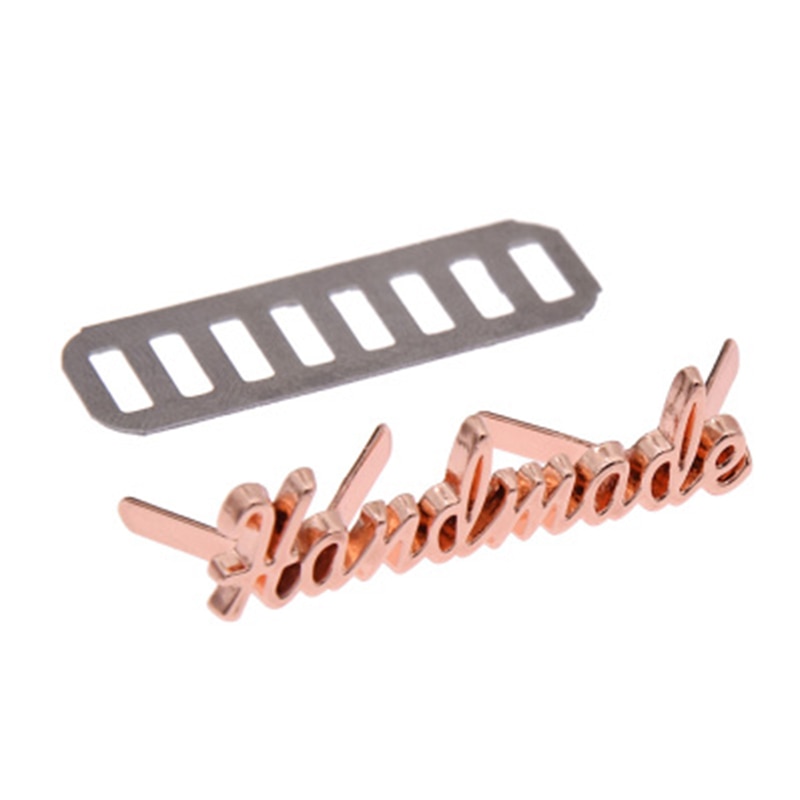 Étiquettes en métal avec lettres faites à la main, bricolage, couture artisanale, décoration, accessoires pour sacs de chaussures, 10 pièces