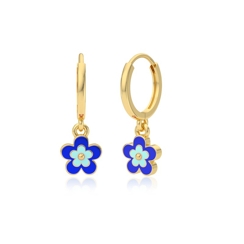 Roxi Mooie Emaille Bloemen Hoepel Oorbellen Voor Vrouwen Meisjes 925 Sterling Zilveren Earing Dangle Earring Sieraden Pendientes Plata 925: 3