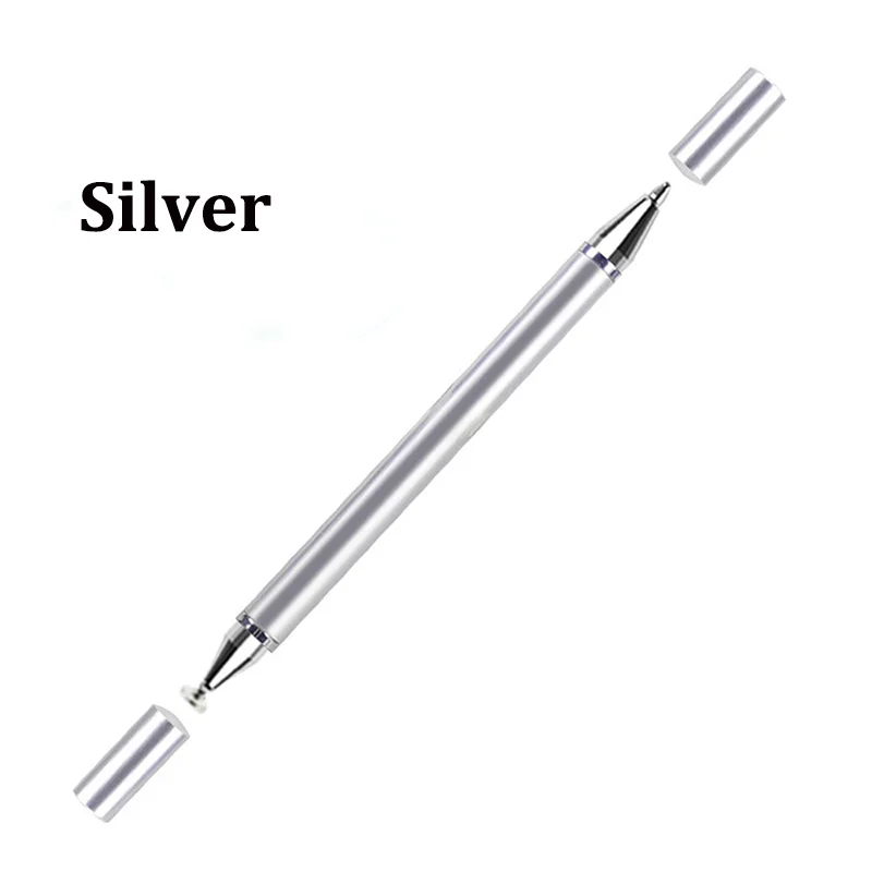 2-in-1 universele styluspen voor tablet mobiel Android ios telefoon iPad accessoires tekentablet capacitieve schermaanraakpen: Goud
