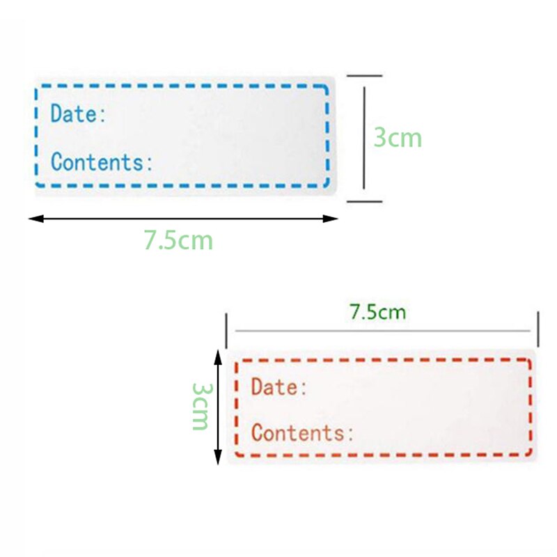 125 Stickers/roll Refrigerator Freezer Food Storage Date Label Content Stickers For Bottle Jar 2.5cm*7.5cm