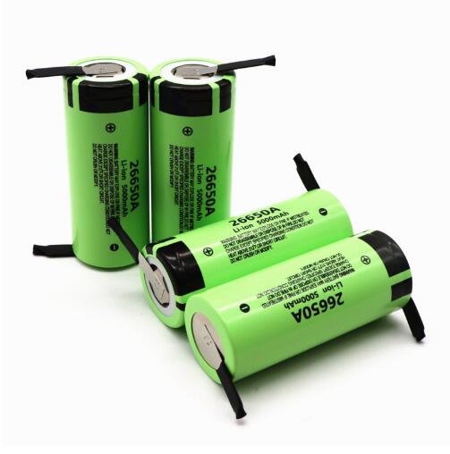 Original Battery For Panasonic 26650A 3.7V 5000mAh High Capacity 26650 Li-ion Rechargeable Batteries+DIY Nickel
