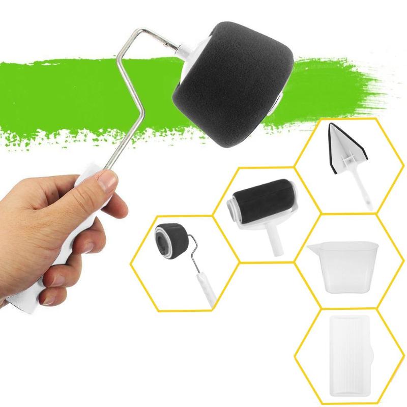 5 stks/set Verf Roller Runner Muur Decoratieve Verf Roller Borstel Tool Multifunctionele Huishoudelijke Gebruik Schilderen Roller Borstel Set