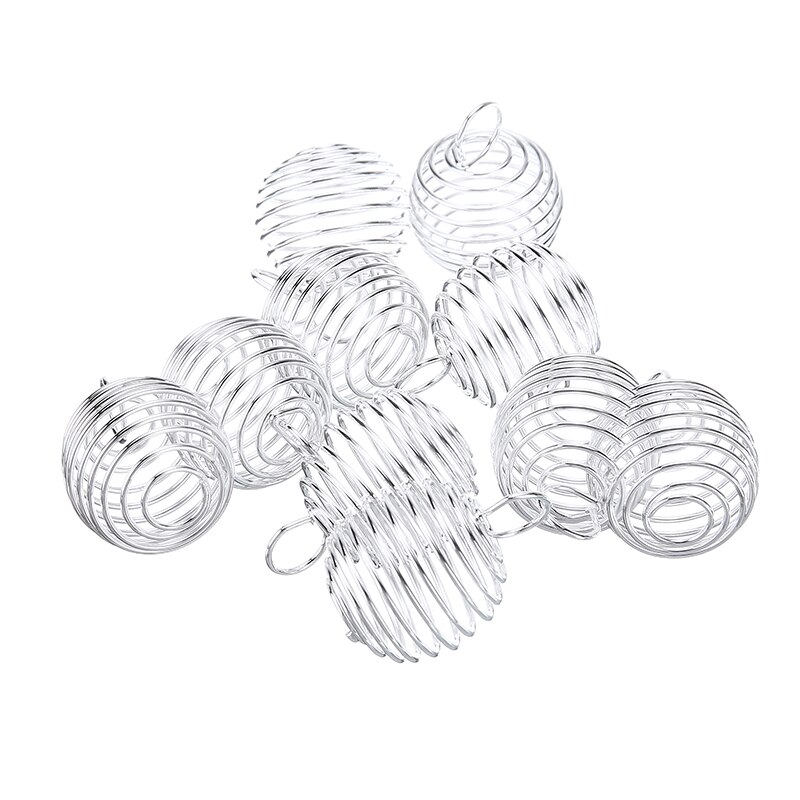 10 stücke Shellhard Silber Überzogene Halsketten Anhänger Jahrgang Spiral- Korn Käfige DIY Anhänger Schmuck Erkenntnisse 25mm