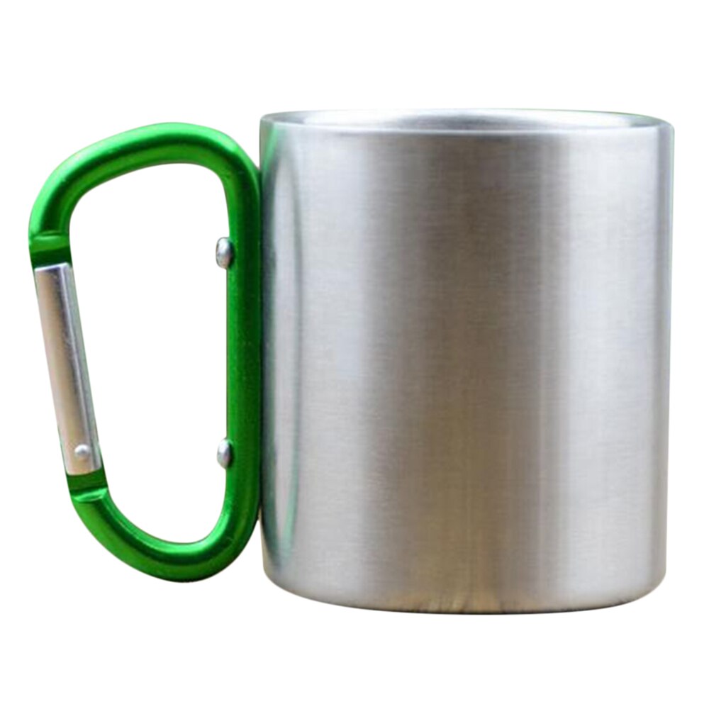 Metal Carabiner Cups Camping Mug Outdoor Travel Metal Hiking Climbing Outdoor Hook Cup Portable Climbing Travel Mug Indoor 150ml