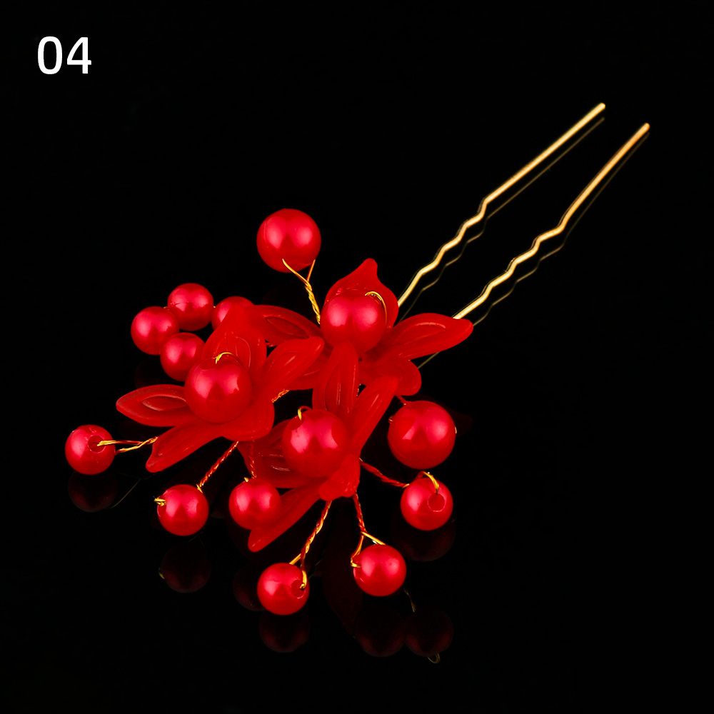 1 Stuks Bruids U-Vormige Pin Metalen Barrette Clip Haarspelden Strass Parel Vrouwen Haaraccessoires Bruiloft Kapsel Tools: Sky Blue