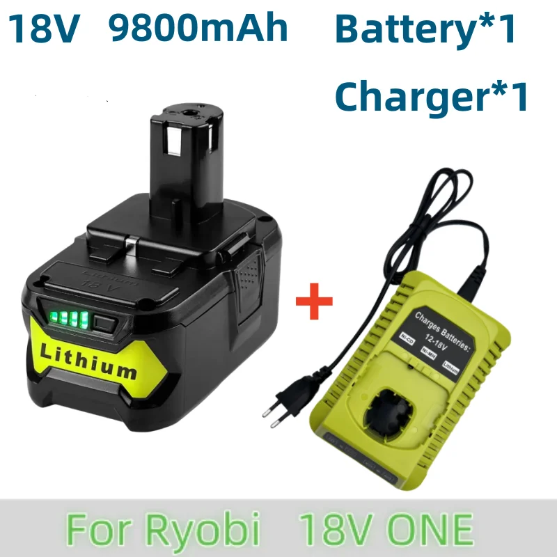 9.8Ah 12.8AH na akumulator RYOBI P108 18 V One +Plus 18 V akumulatory litowo-jonowe P104 P107 RB18L50 RB18L20 P108: Beżowy