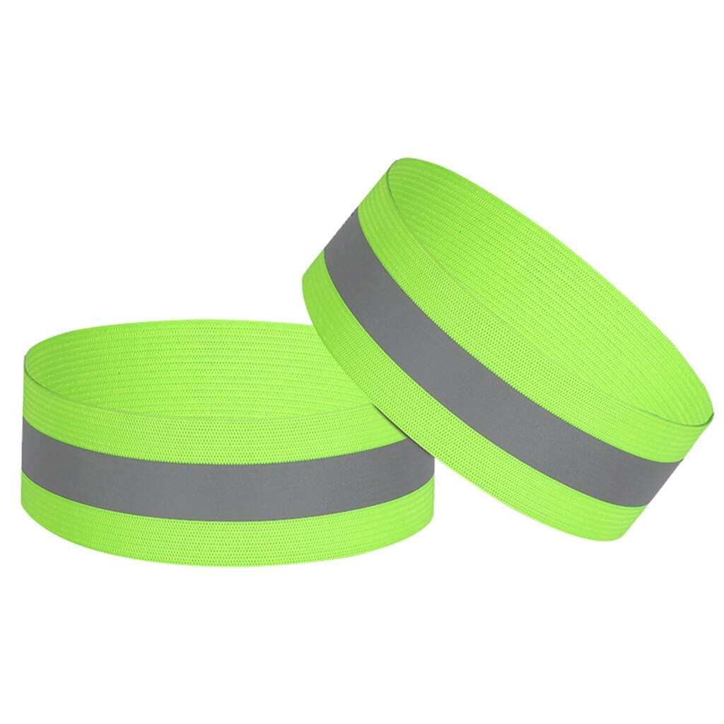 2 Pack Reflective Bands Safety Armband High Visibility Band Wrist Arm Ankle for Walking Hiking Jogging Biking