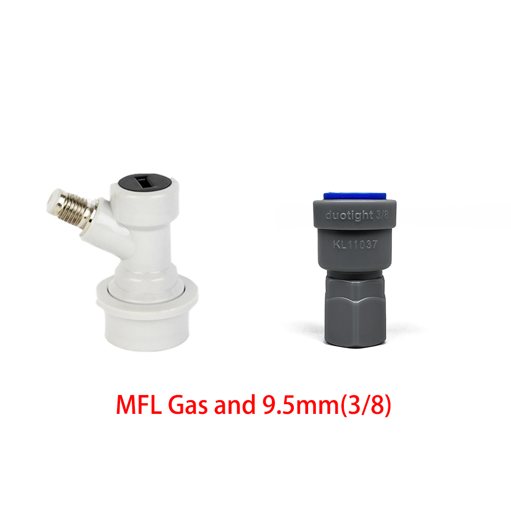 KegLand Ball Lock Keg Disconnect Liquid / Gas Connectors 1/4'' And duotight - FFL x 8mm(5/16) Or 9mm(5/8) Beer Home Brewing: Dark Khaki