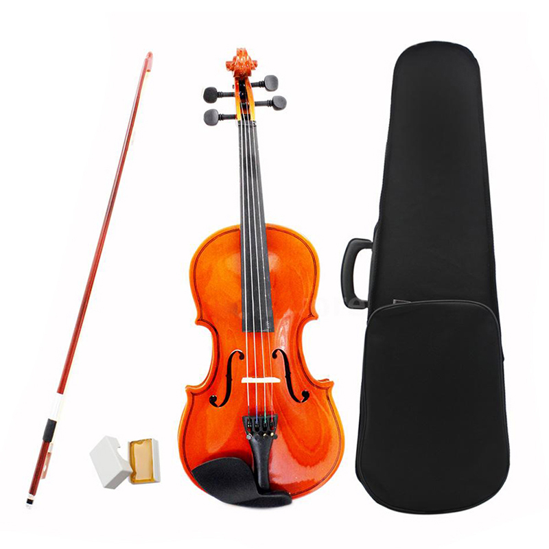 ABUO-Arco de cuerda de acero de tilo para violín, tamaño 1/2 Natural, para niños y principiantes